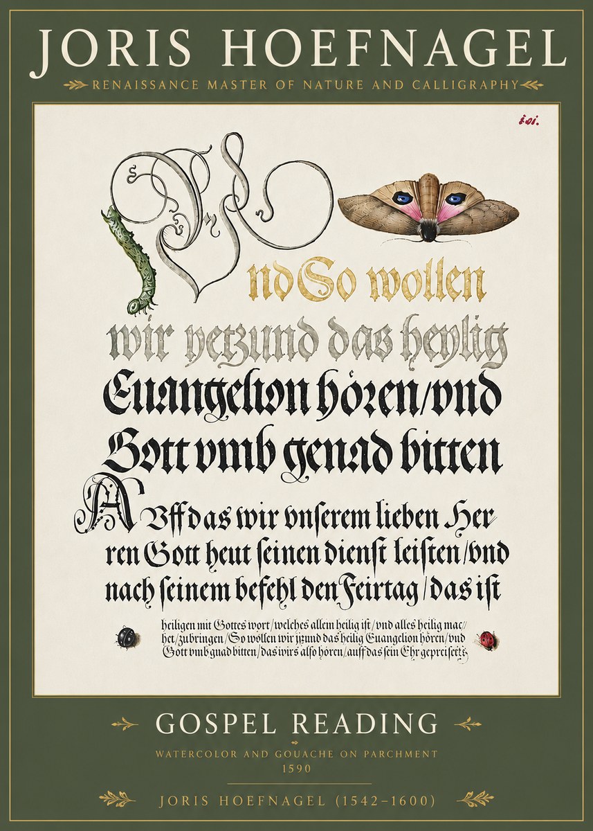Joris Hoefnagel Gospel Reading No4 - Plakat