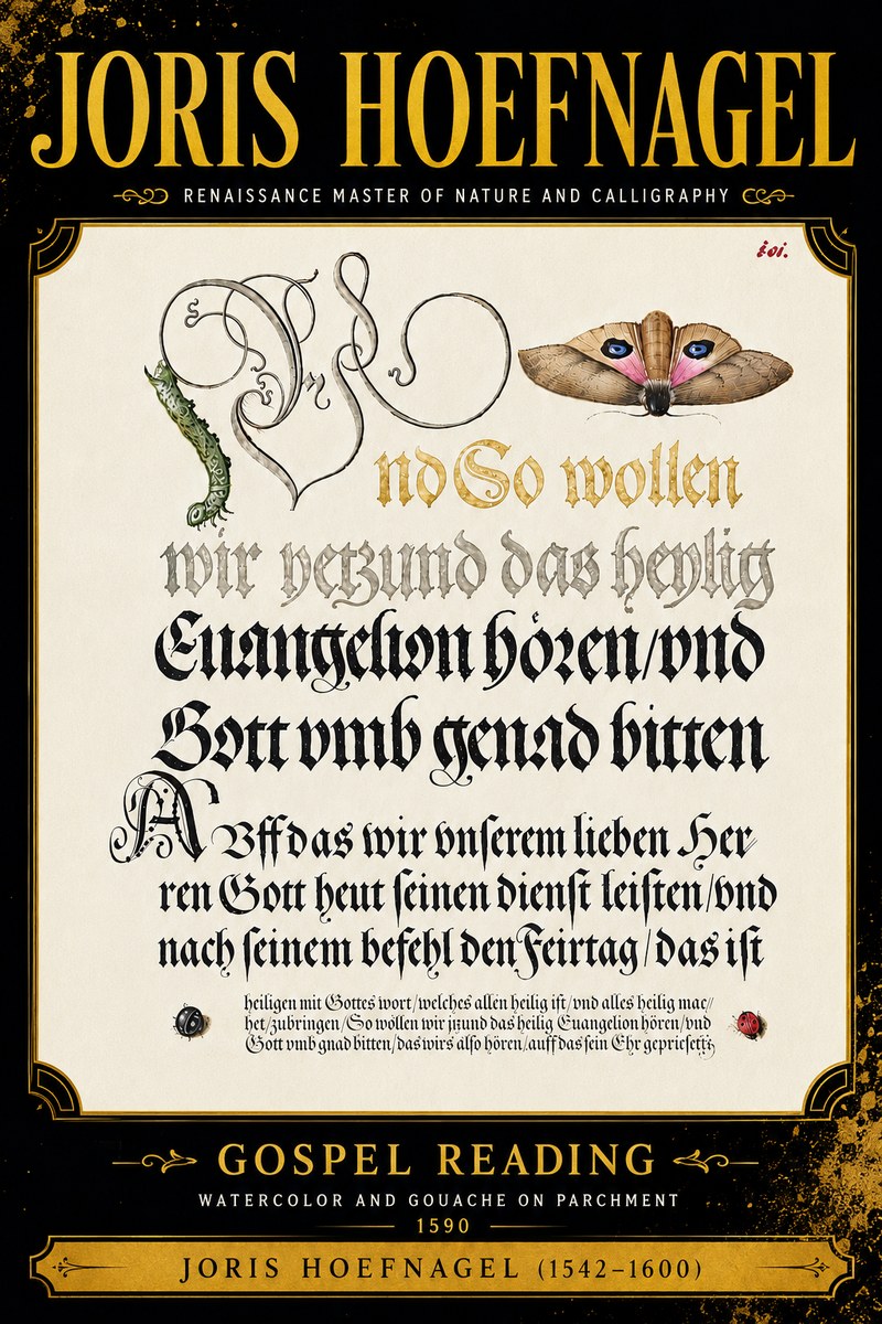 Joris Hoefnagel Gospel Reading No6 - Plakat