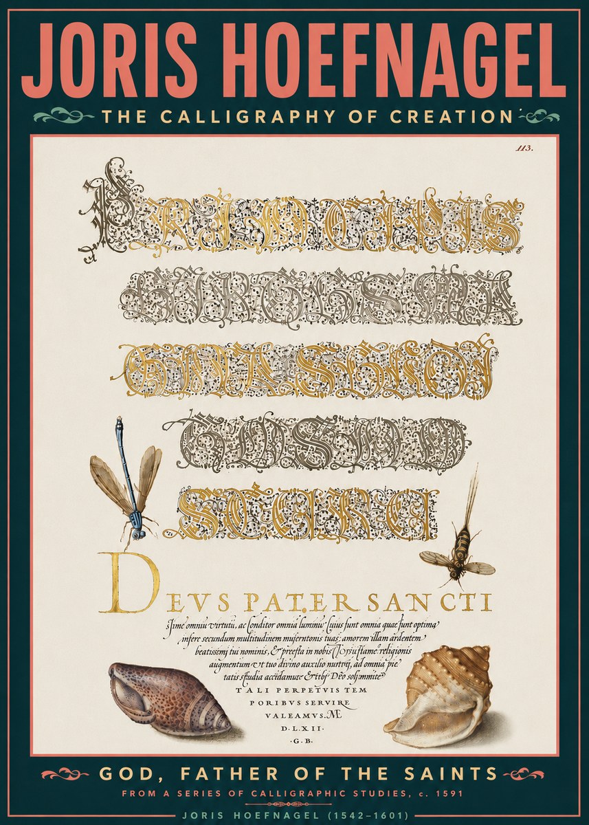 Joris Hoefnagel Praise Be to God the Father No6 - Plakat