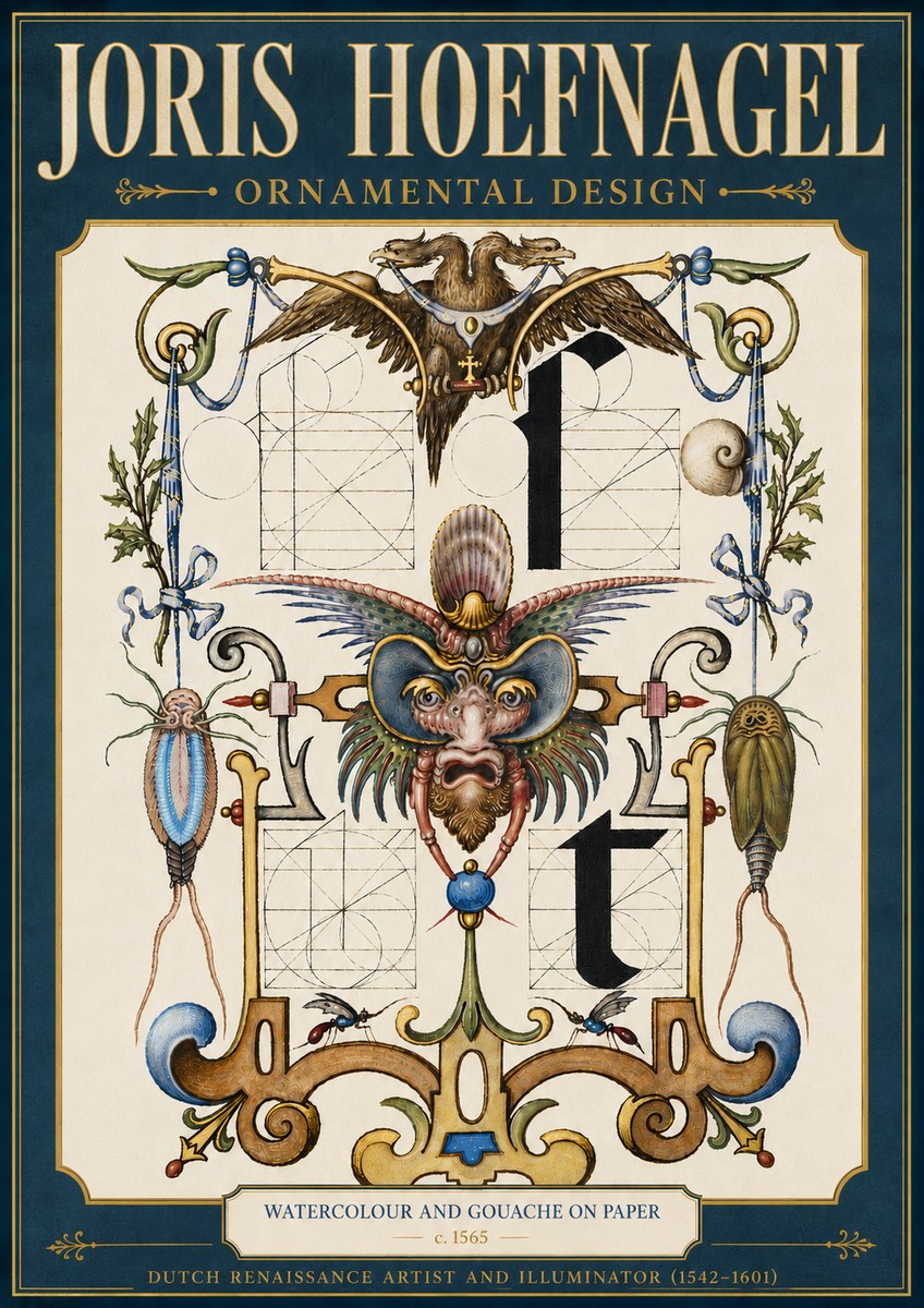 Joris Hoefnagel Ornamental Design II No6 - Plakat
