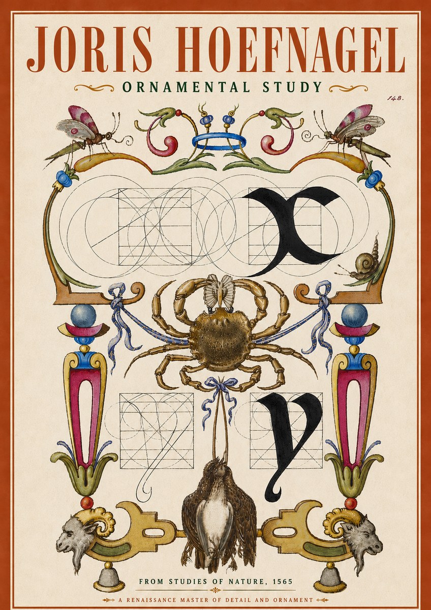 Joris Hoefnagel Ornamental Study II No6 - Plakat