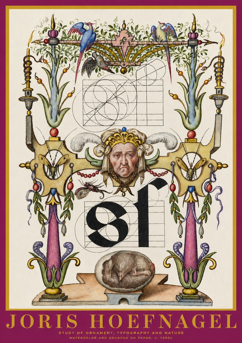 Joris Hoefnagel Mastery in Detail - Renaissance Ornament & Nature Studies No6 - Plakat