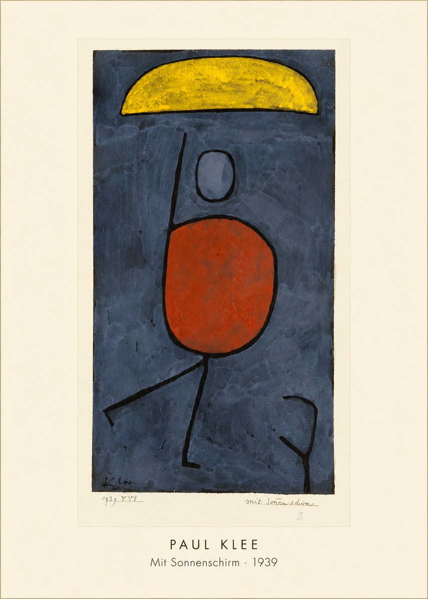 Paul Klee Mit Sonnenschirm No4 - Plakat