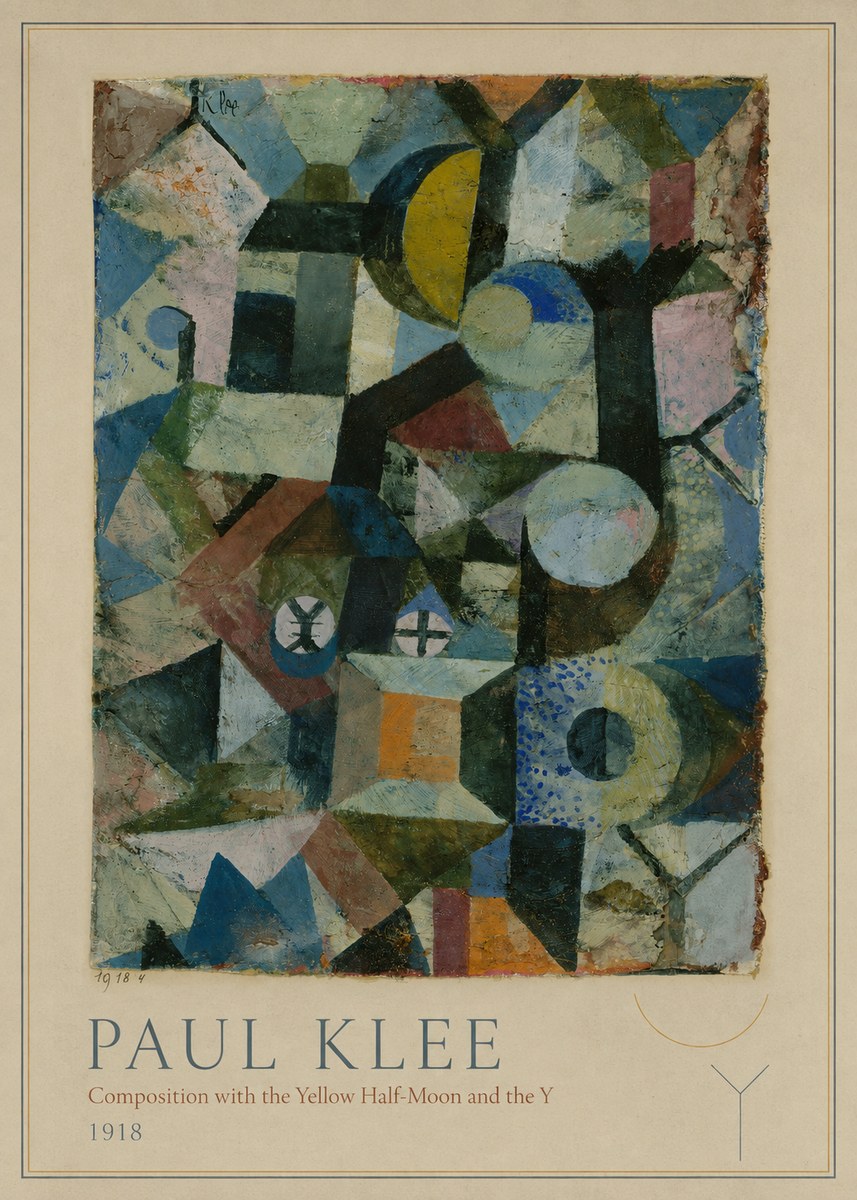Paul Klee Composition with the Yellow Half-moon and the Y No2 - Plakat