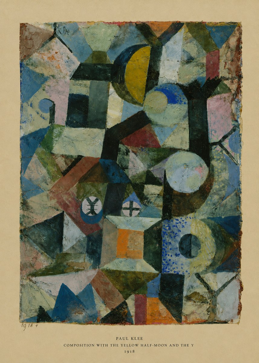 Paul Klee Composition with the Yellow Half-moon and the Y No6 - Plakat