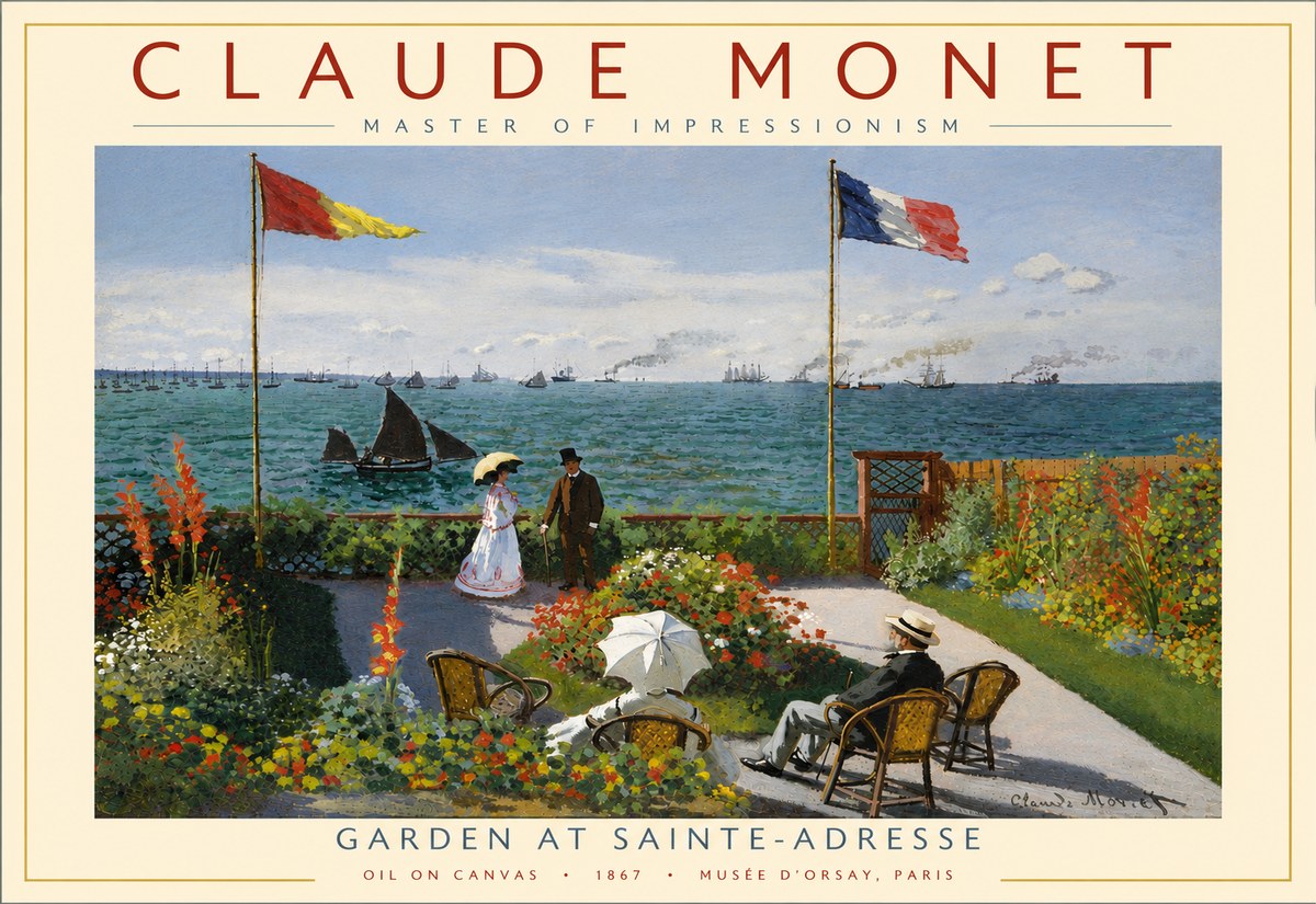 Monet Garden at Sainte-adresse No5 - Plakat