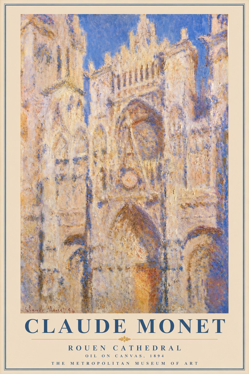 Monet Rouen Cathedral No4 - Plakat