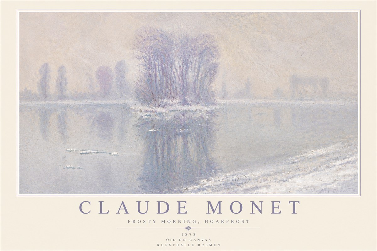 Monet Frosty Morning, Hoarfrost No4 - Plakat