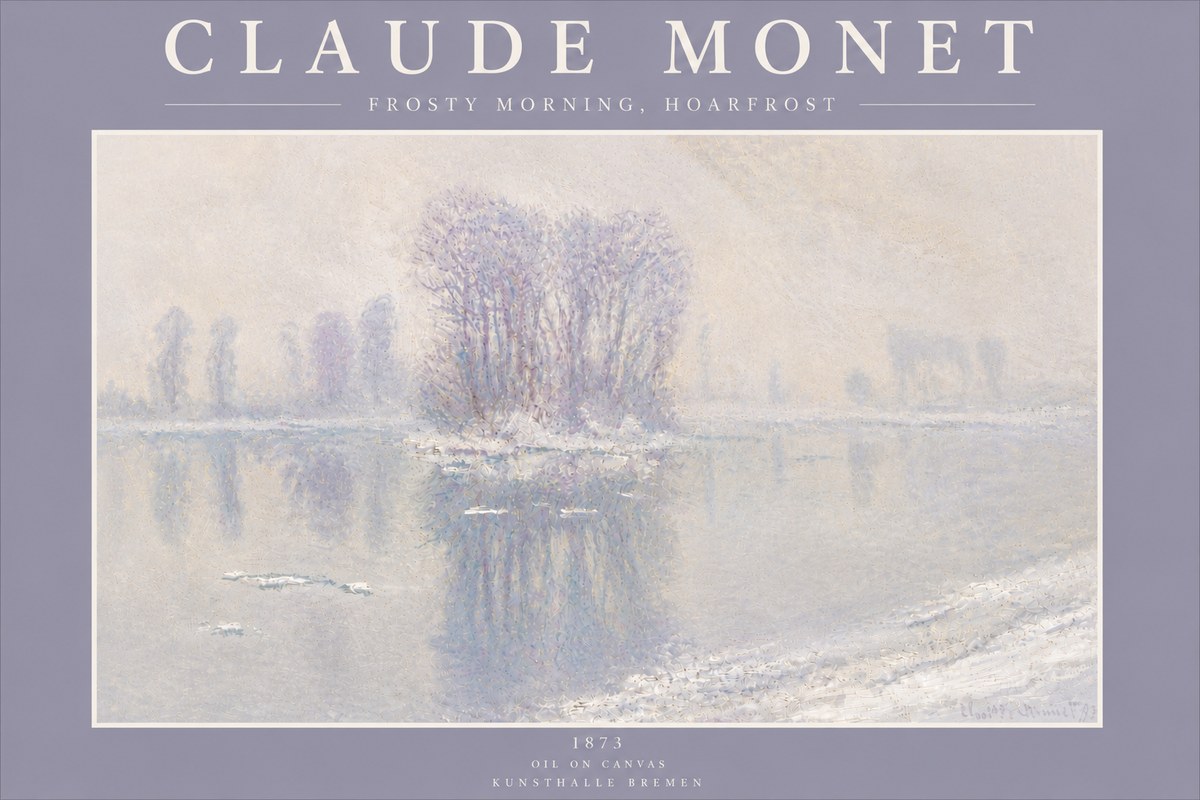Monet Frosty Morning, Hoarfrost No5 - Plakat