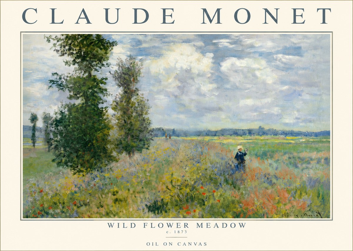 Monet Wild Flower Meadow No3 - Plakat