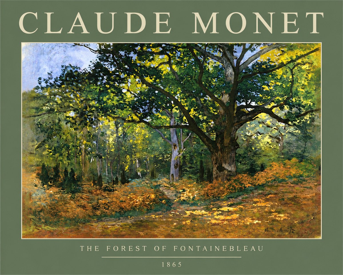 Monet The Forest of Fontainebleau No2 - Plakat