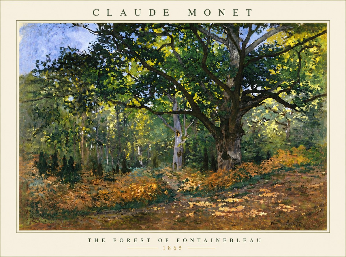 Monet The Forest of Fontainebleau No5 - Plakat