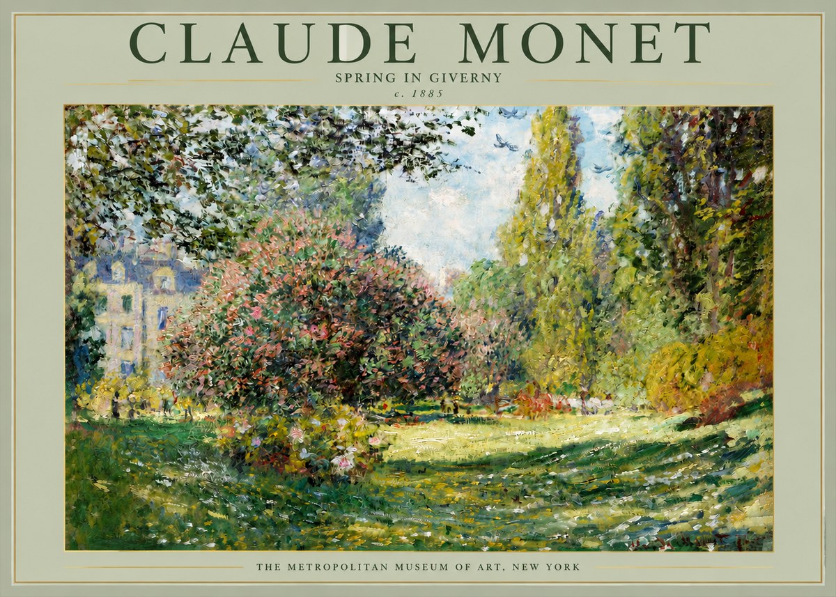 Monet Spring in Giverny No2 - Plakat