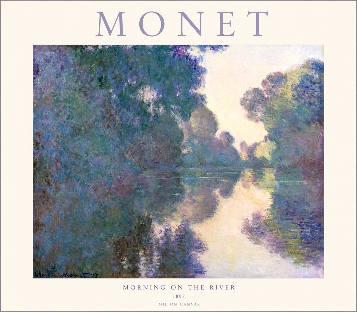 Monet Morning on the River No1 - Plakat