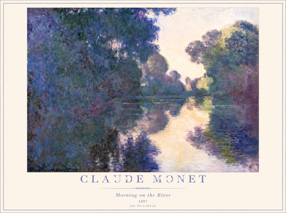 Monet Morning on the River No3 - Plakat