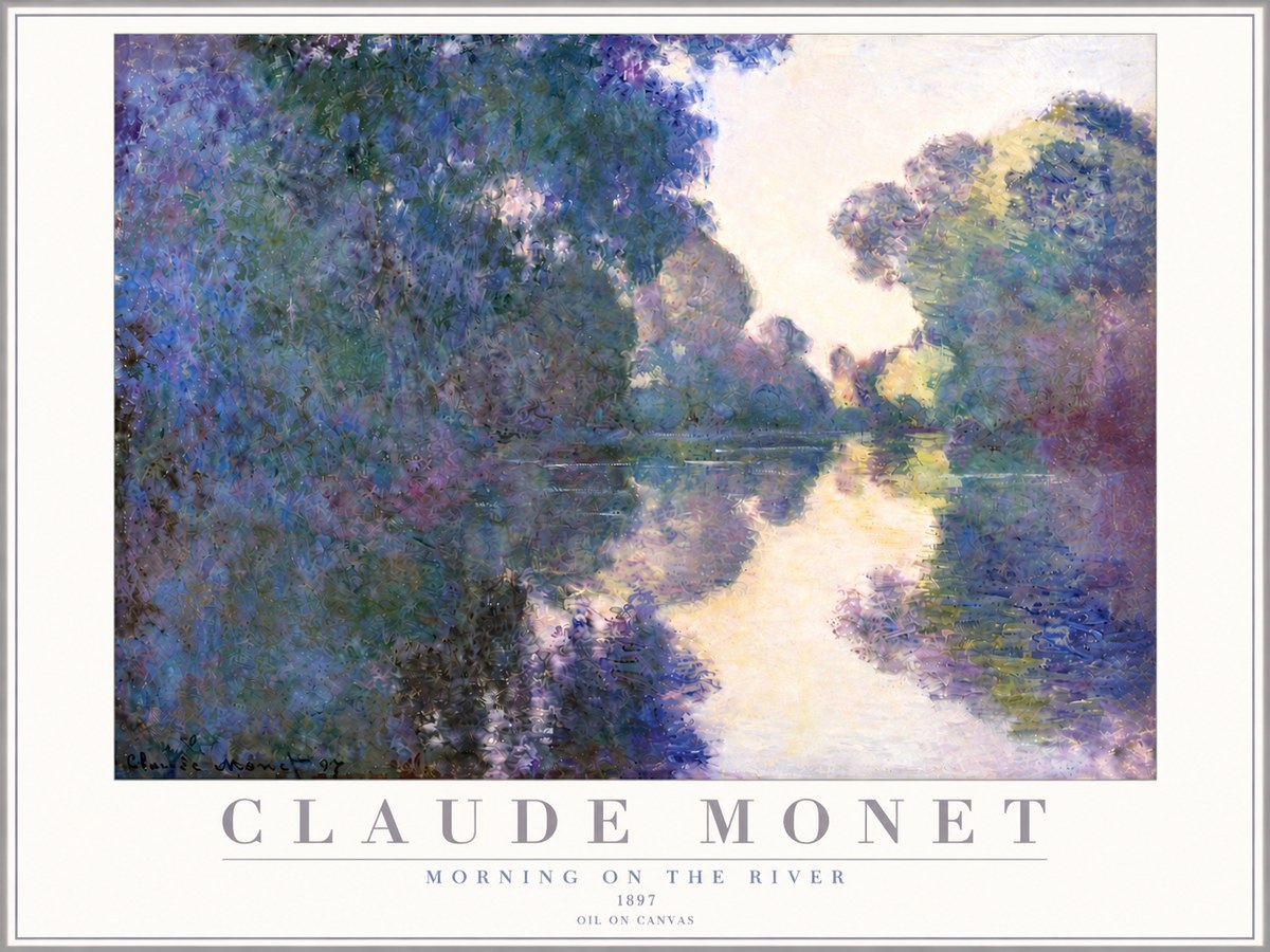 Monet Morning on the River No4 - Plakat
