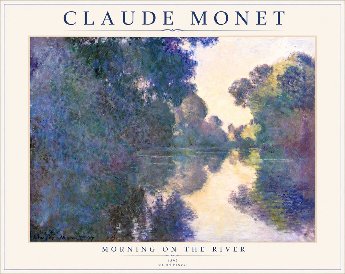 Monet Morning on the River No6 - Plakat