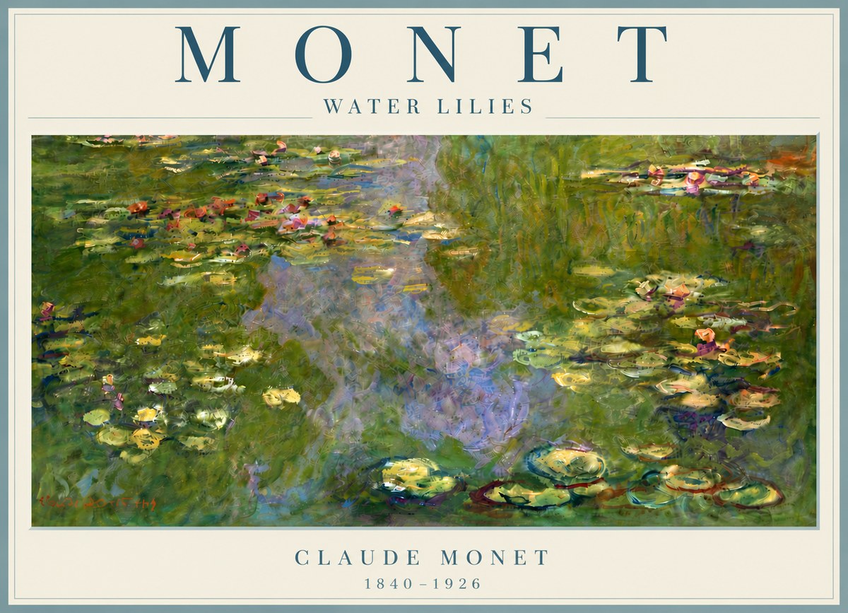 Monet Water Lilies V No6 - Plakat