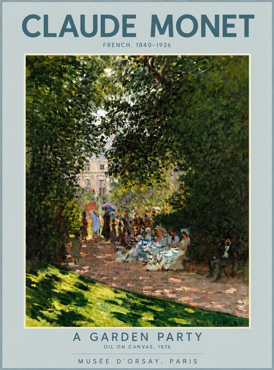 Monet A Garden Party No6 - Plakat
