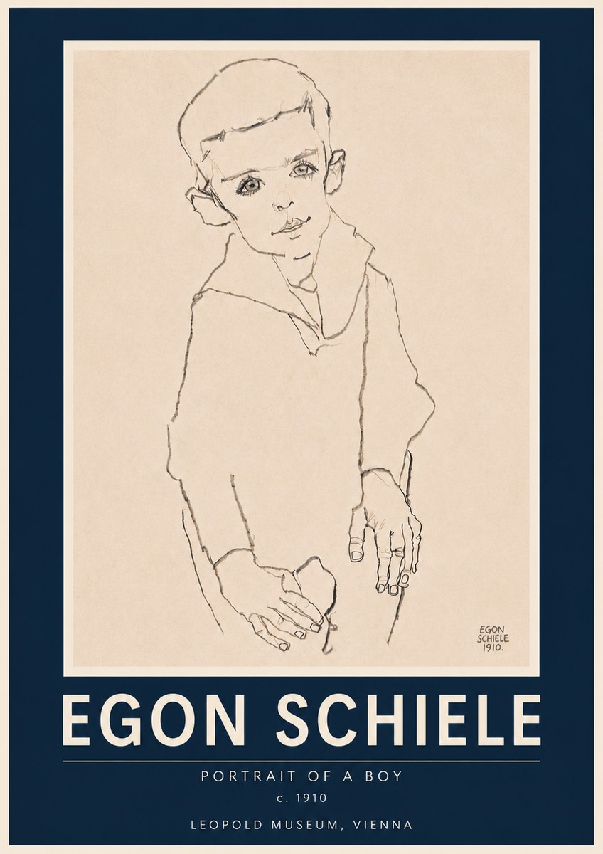 Schiele Portrait of a Boy No6 - Plakat