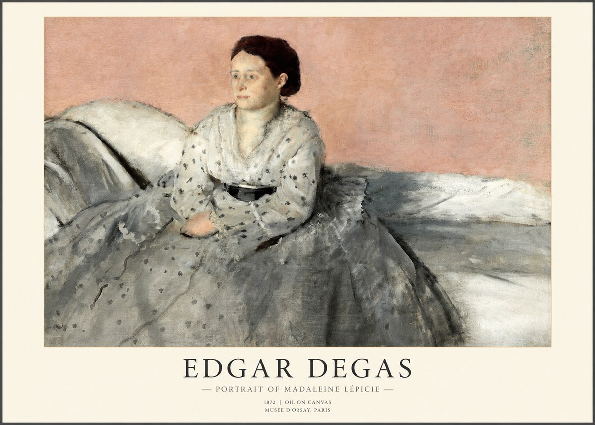 Edgar Degas Portrait of Madeleine Lépicie No1 - Plakat