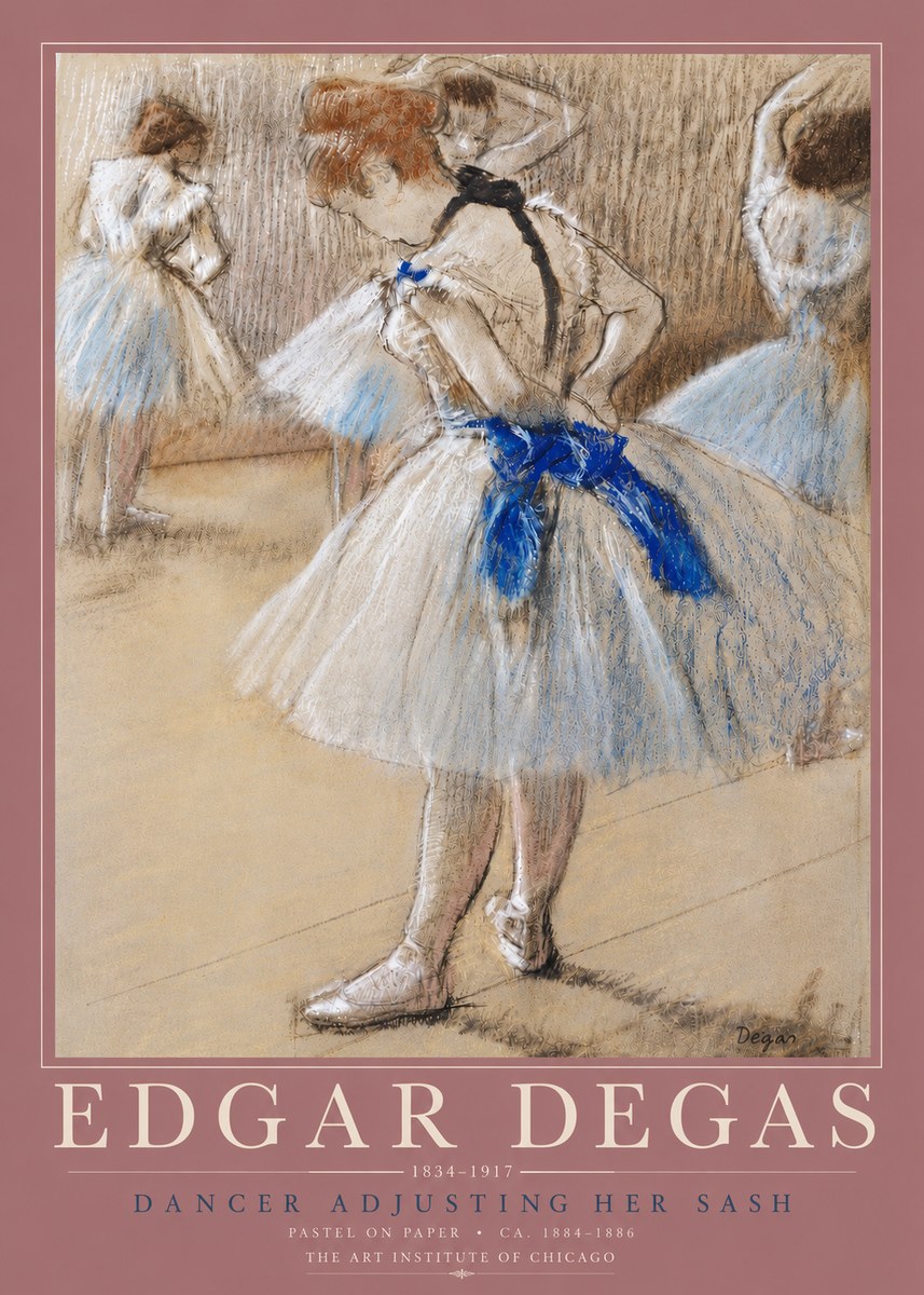 Edgar Degas Dancer Adjusting Her Sash No5 - Plakat