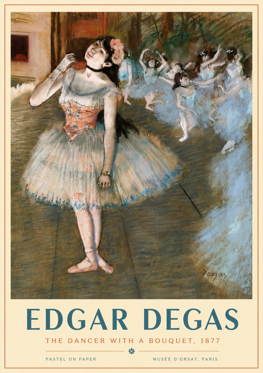 Edgar Degas The Dancer with a Bouquet No4 - Plakat