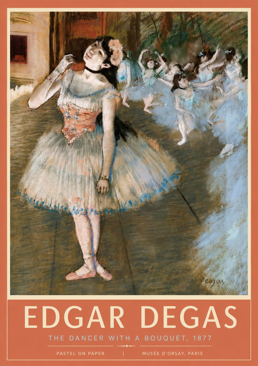 Edgar Degas The Dancer with a Bouquet No5 - Plakat