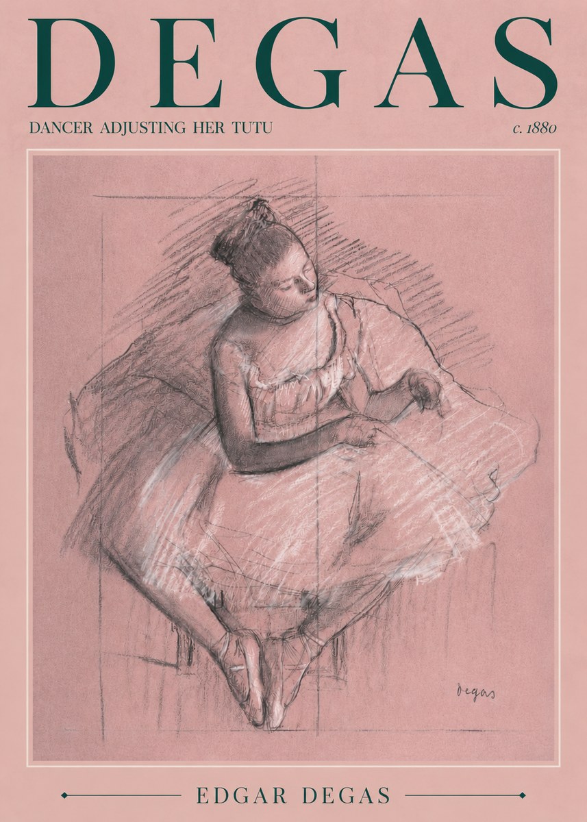 Edgar Degas Dancer Adjusting Her Tutu No4 - Plakat