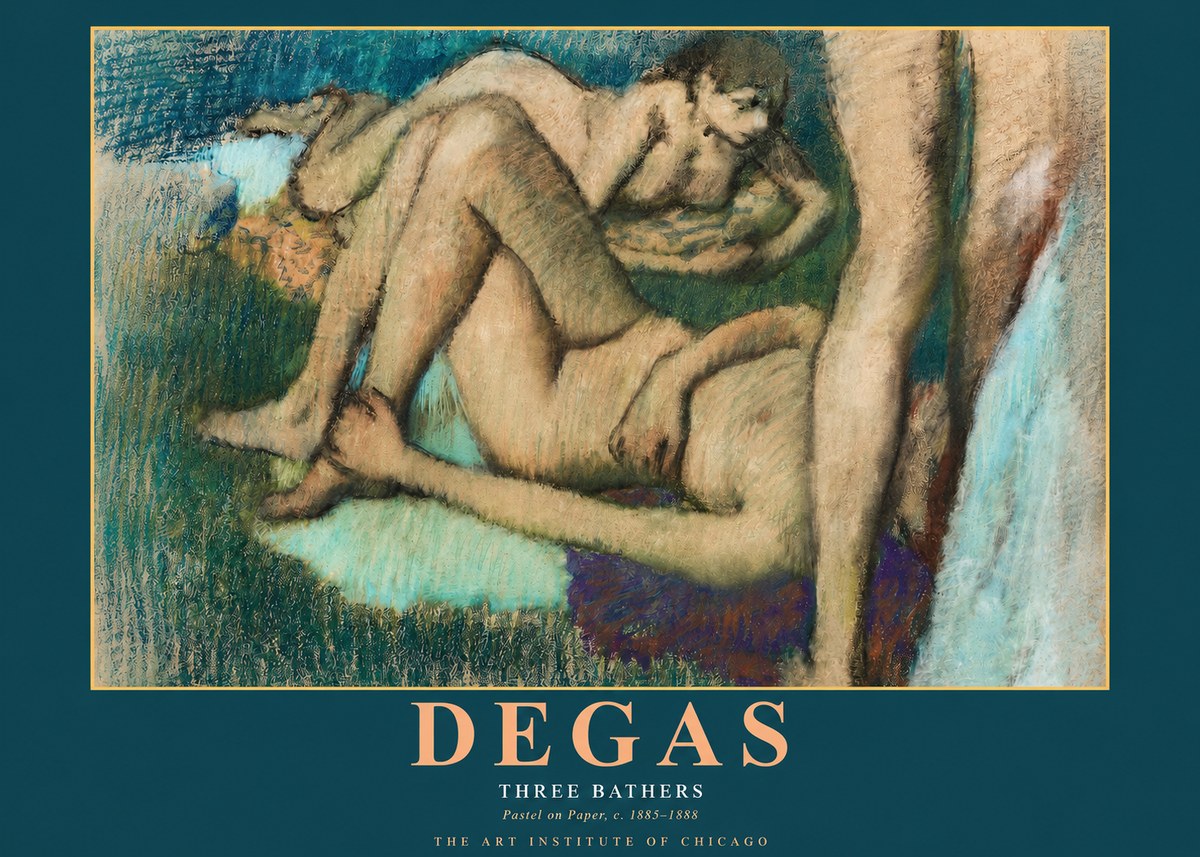 Edgar Degas Three Bathers No2 - Plakat