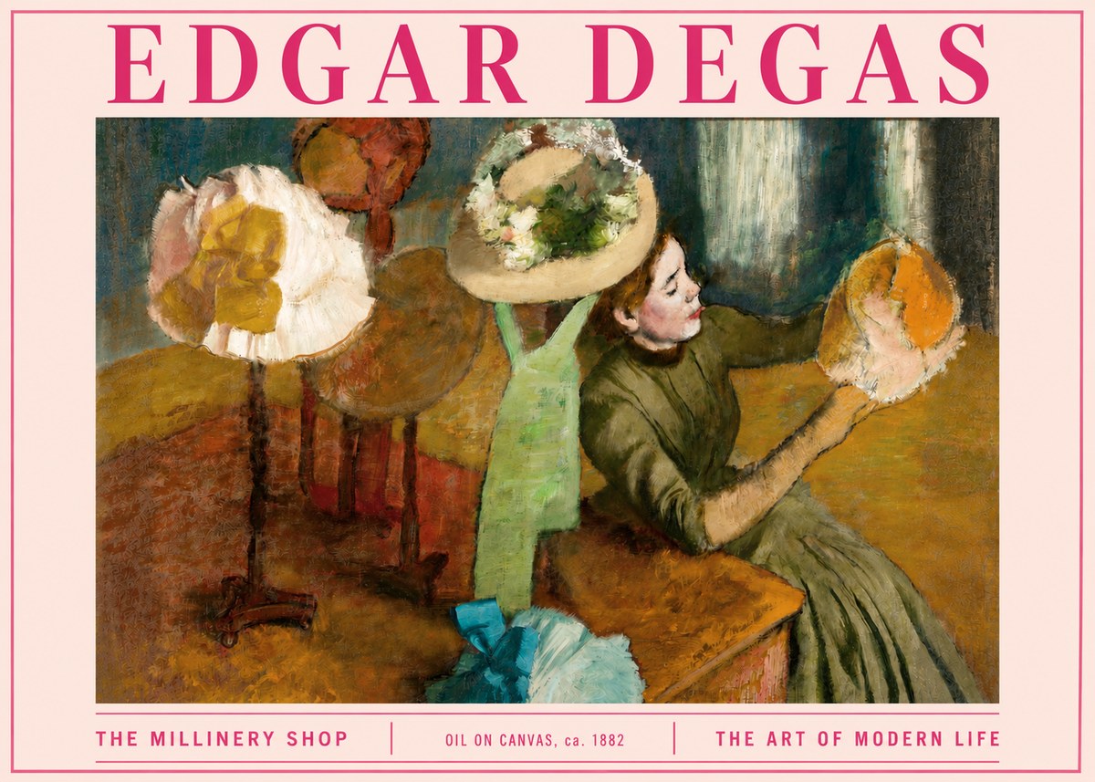 Edgar Degas The Millinery Shop, Ca. 1882 No3 - Plakat