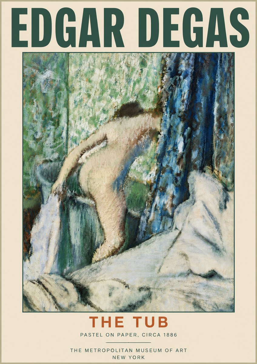 Edgar Degas The Tub No3 - Plakat
