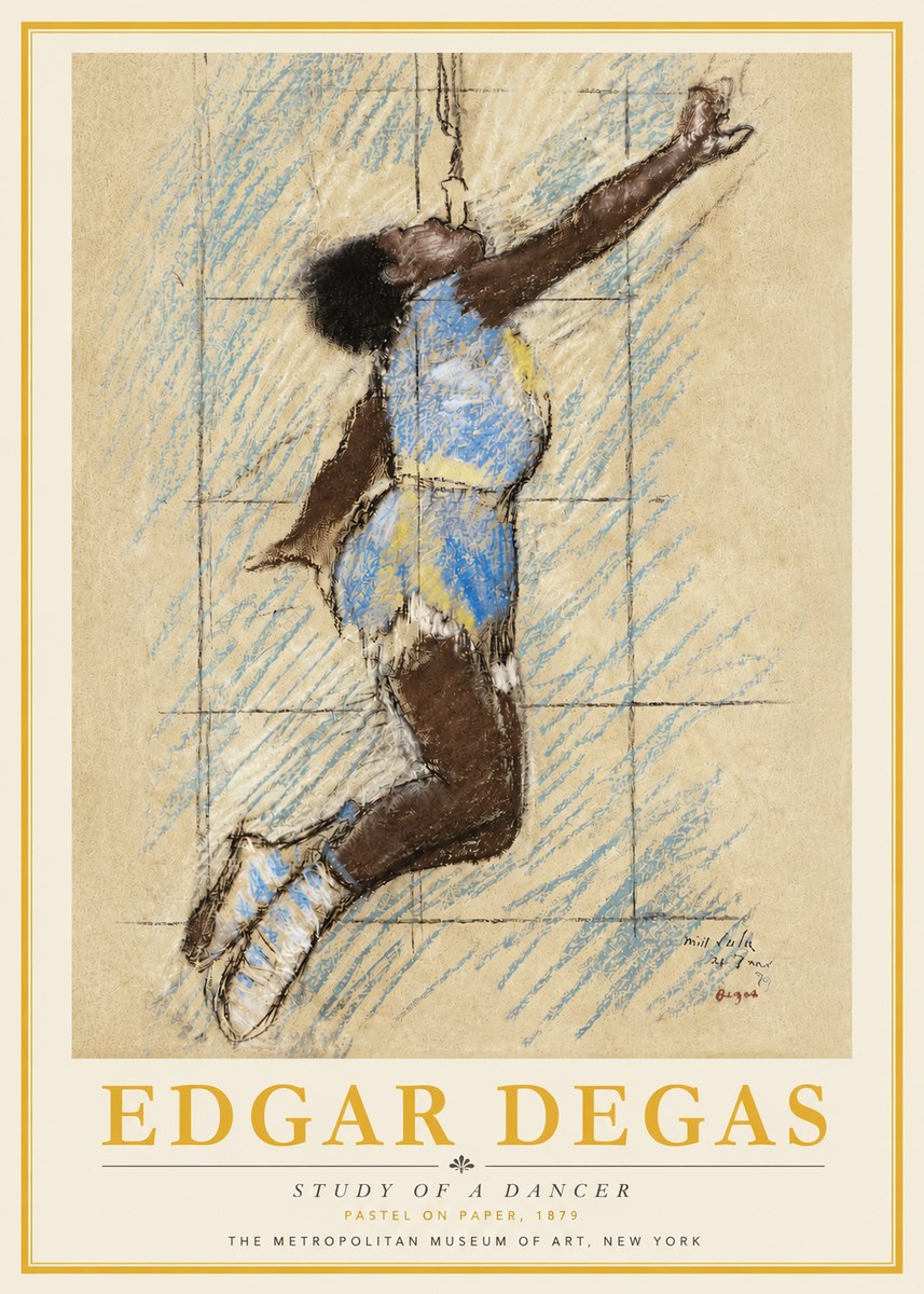 Edgar Degas Study of a Dancer No4 - Plakat