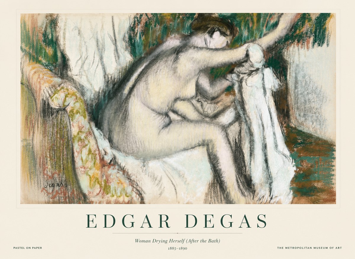 Edgar Degas Woman Drying Herself (After the Bath) No1 - Plakat