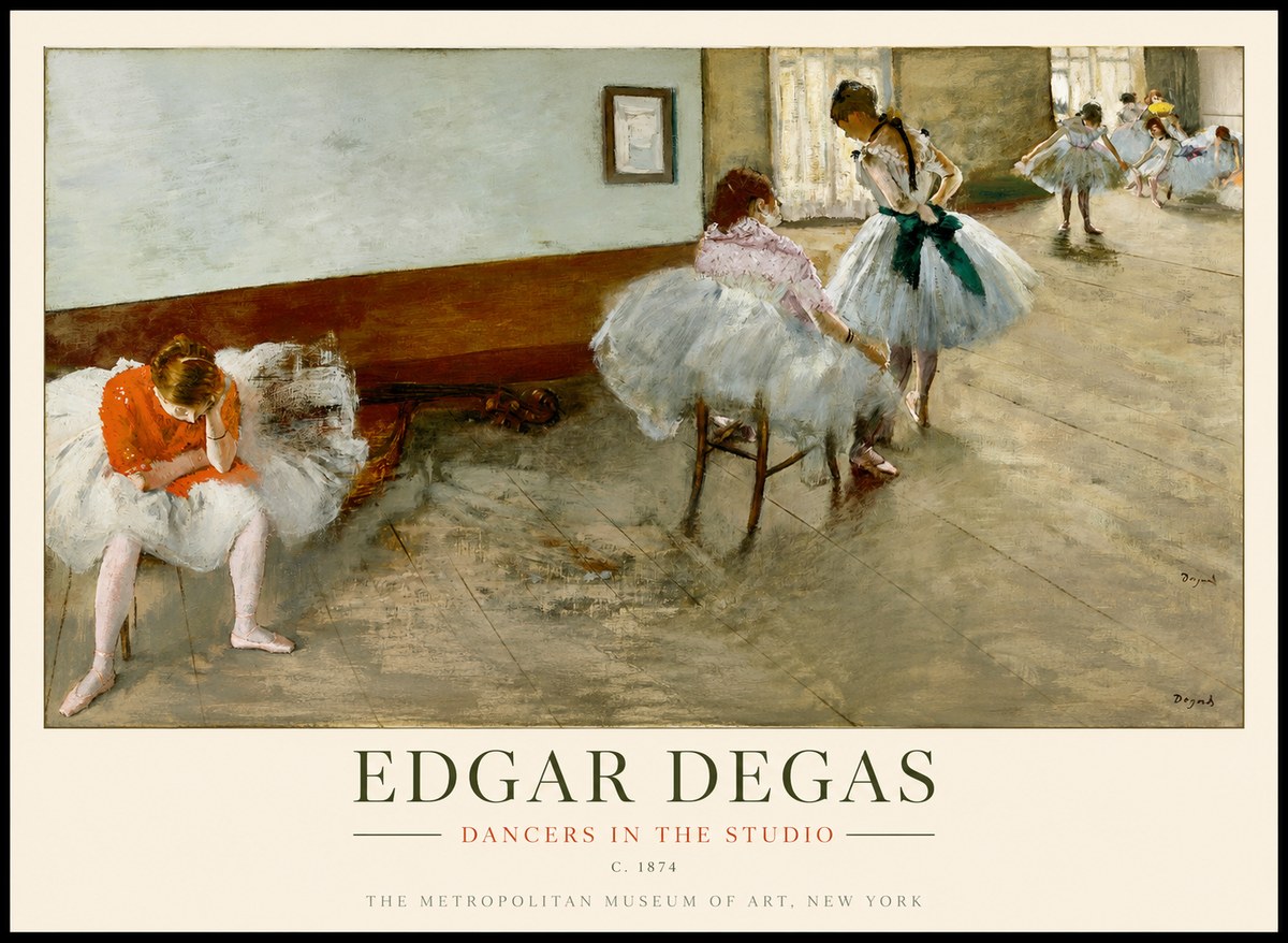 Edgar Degas Dancers in the Studio No1 - Plakat