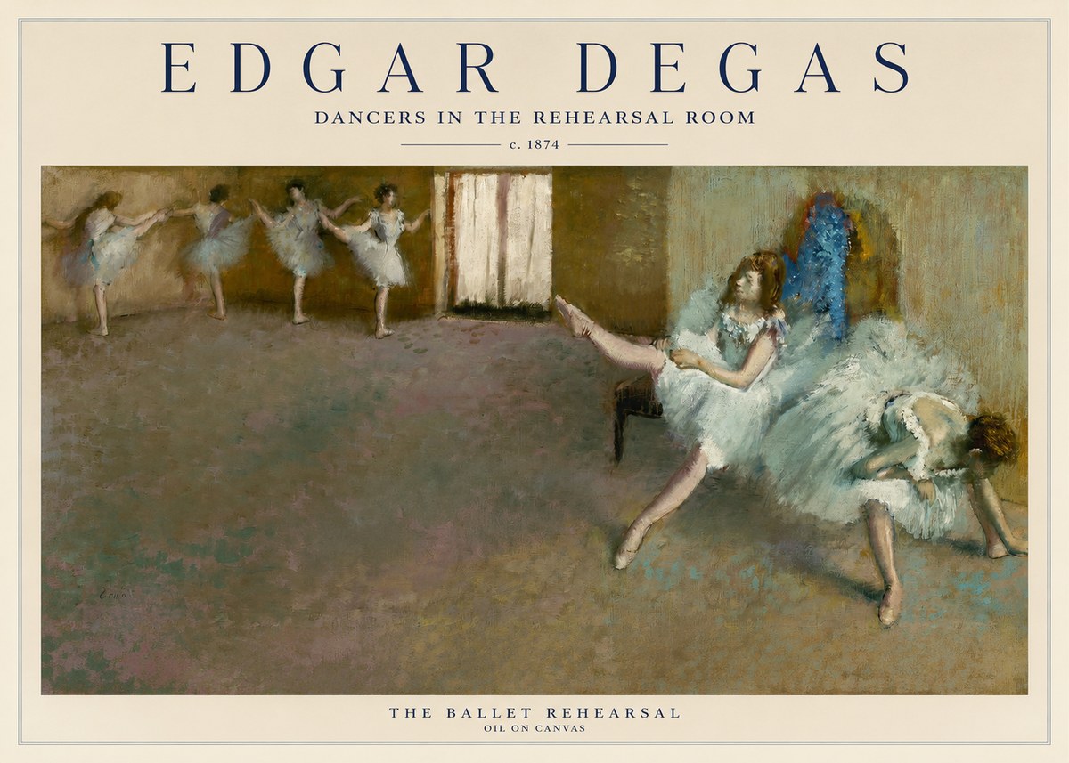 Edgar Degas The Ballet Rehearsal No1 - Plakat