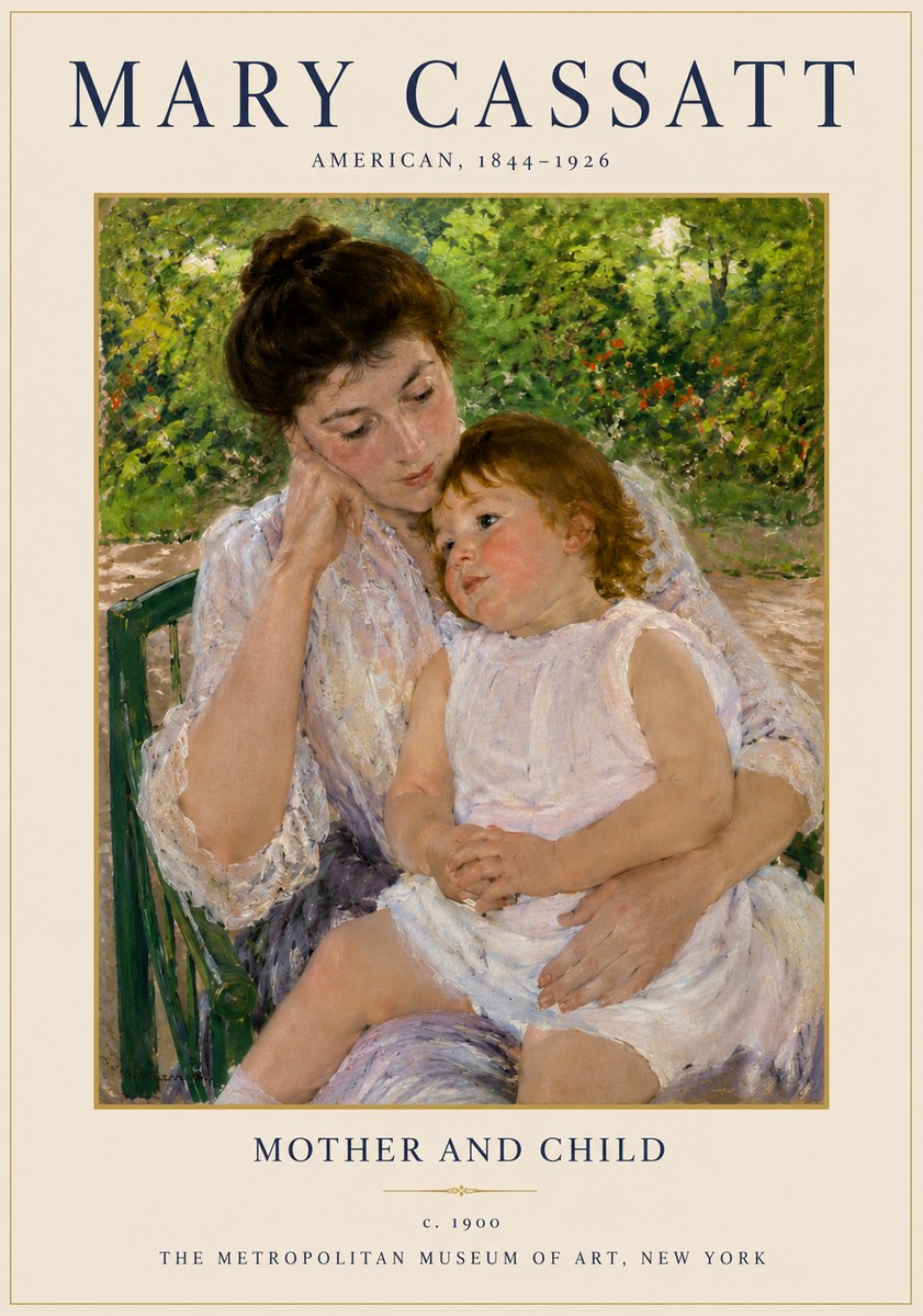 Mary Cassatt Mother and Child I No3 - Plakat