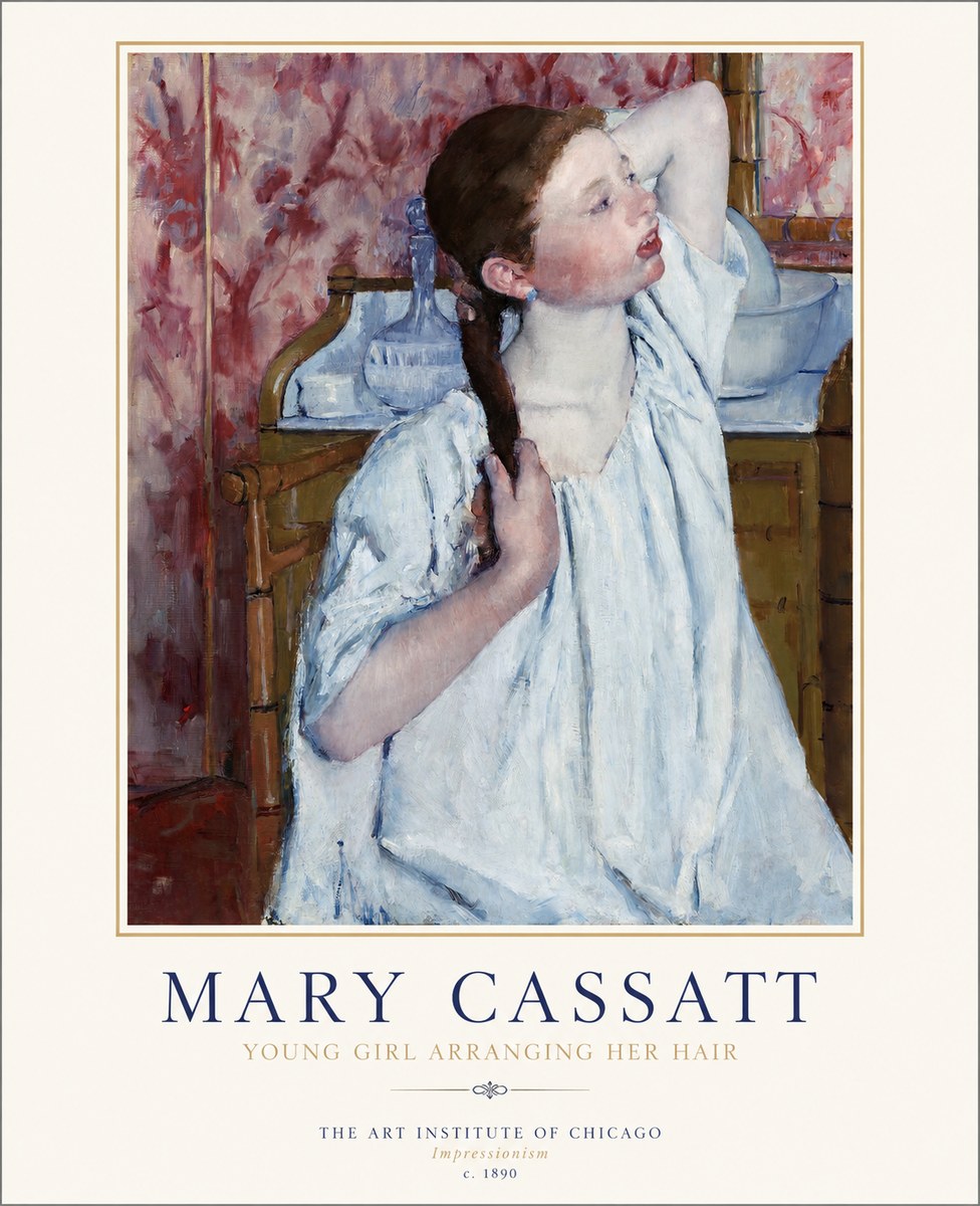 Mary Cassatt Young Girl Arranging Her Hair No1 - Plakat
