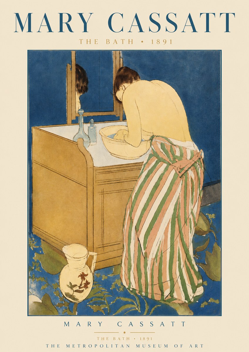 Mary Cassatt The Bath No3 - Plakat