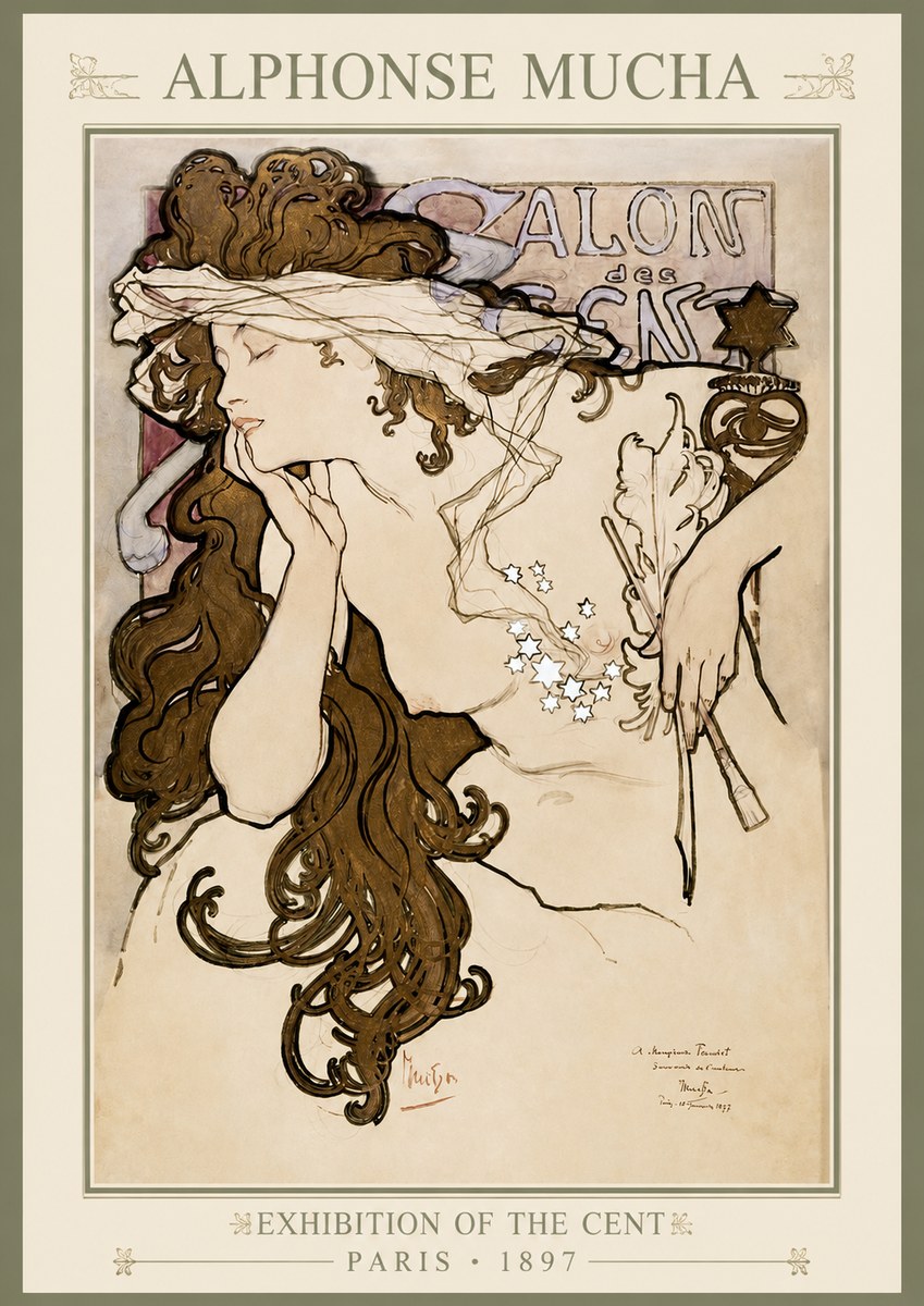 Mucha Salon Des Cent No1 - Plakat