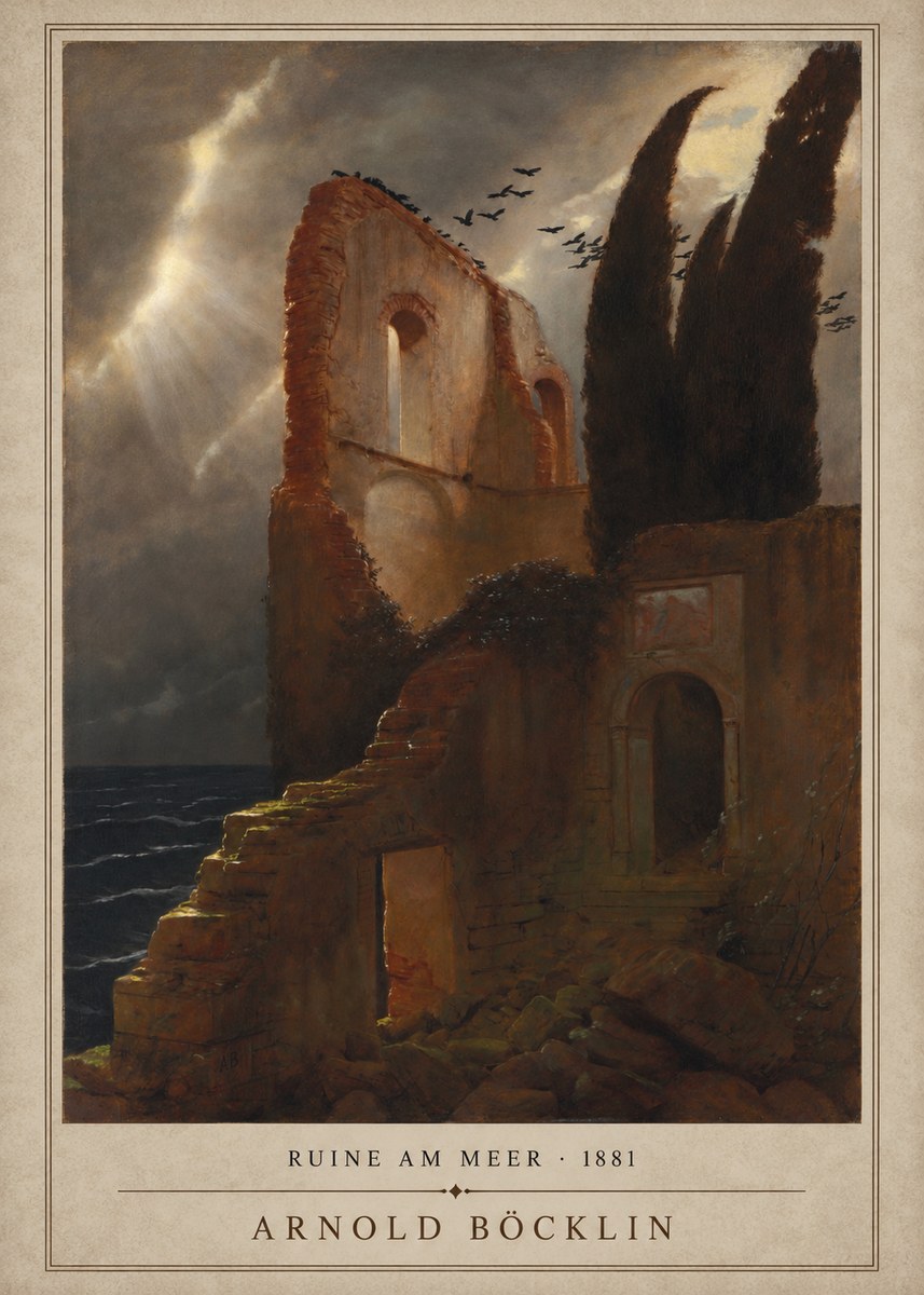 Arnold Böcklin Ruine Am Meer · 1881 No1 - Plakat