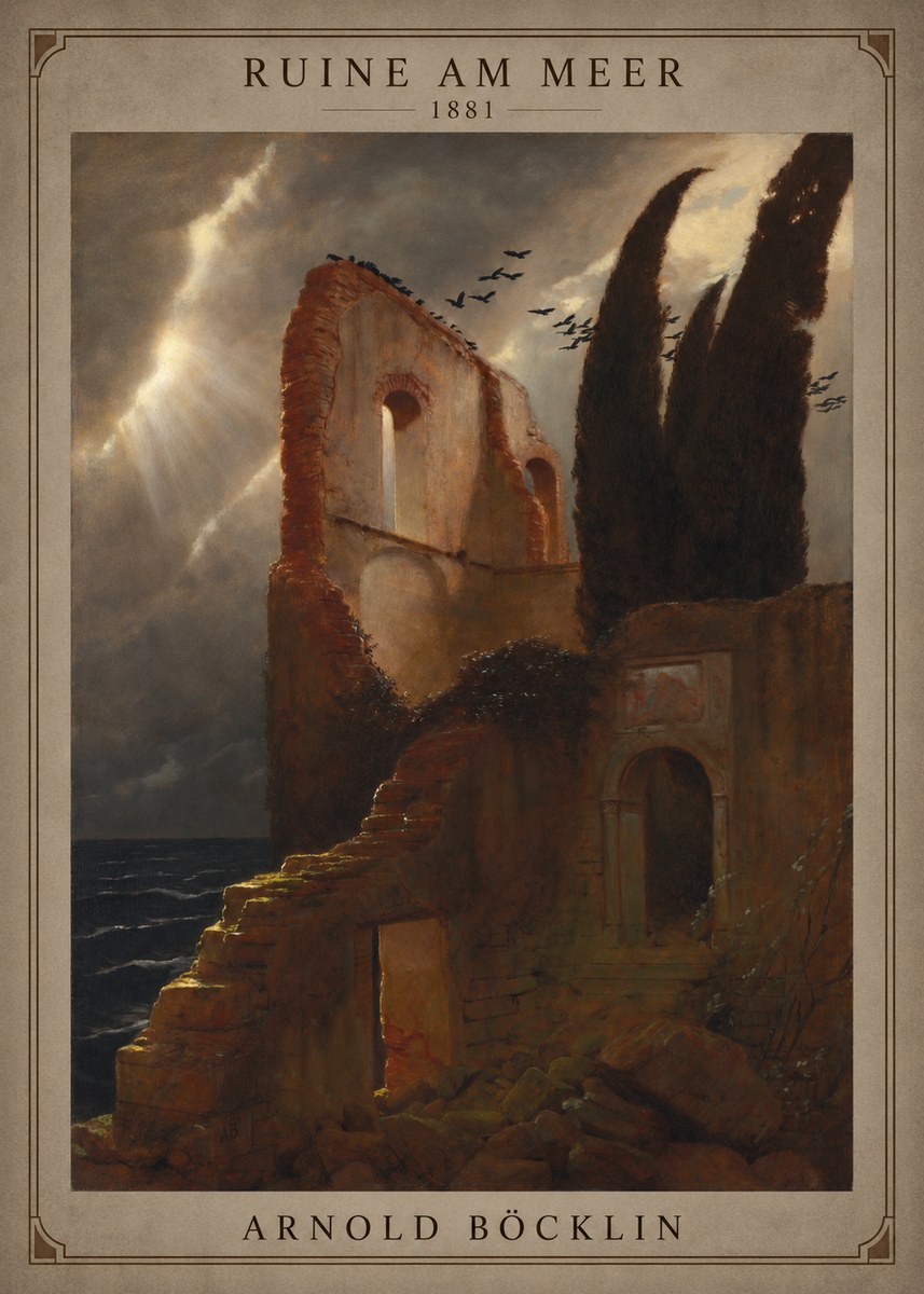Arnold Böcklin Ruine Am Meer · 1881 No3 - Plakat
