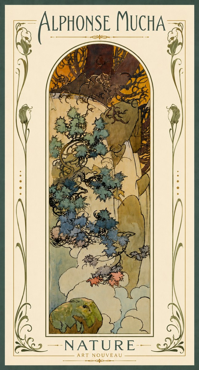 Mucha Nature No6 - Plakat