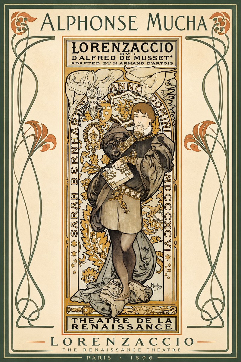 Mucha Lorenzaccio No2 - Plakat