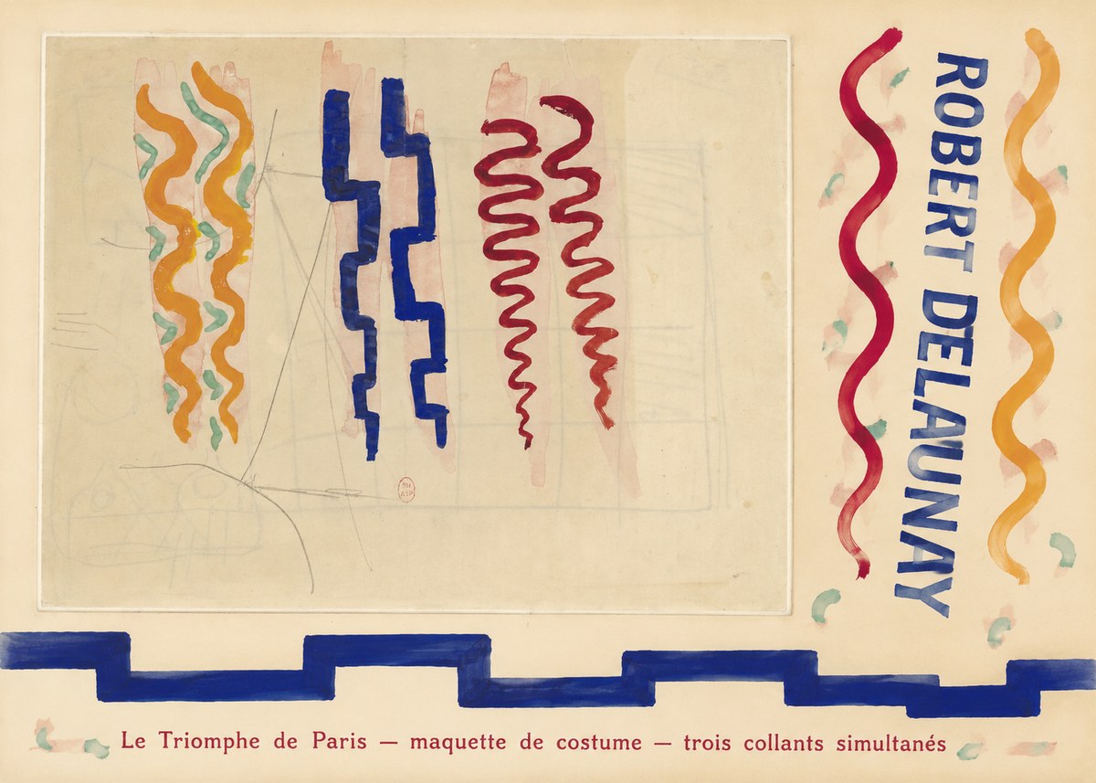 Robert Delaunay Le Triomphe De Paris — Maquette De Costume — Trois Collants Simultanés No5 - Plakat