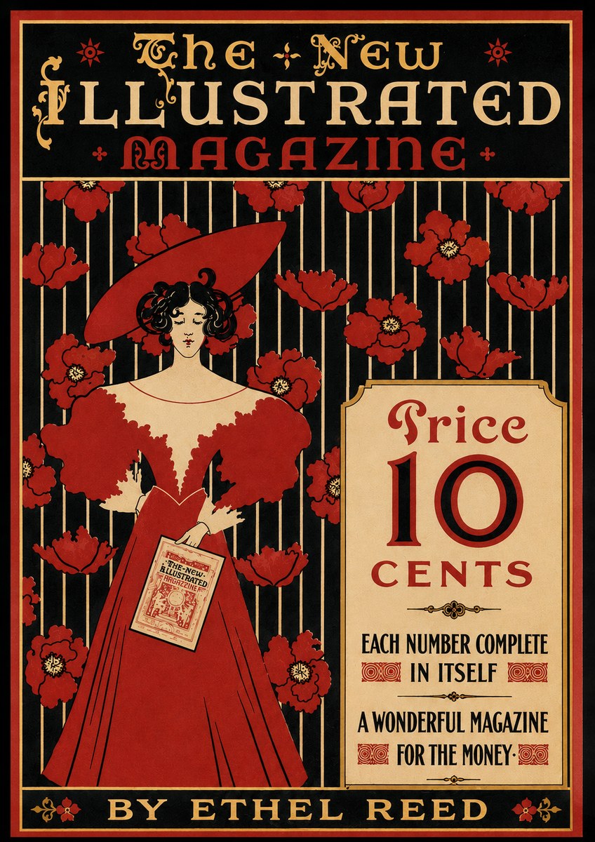 Ethel Reed The New Illustrated Magazine No5 - Plakat