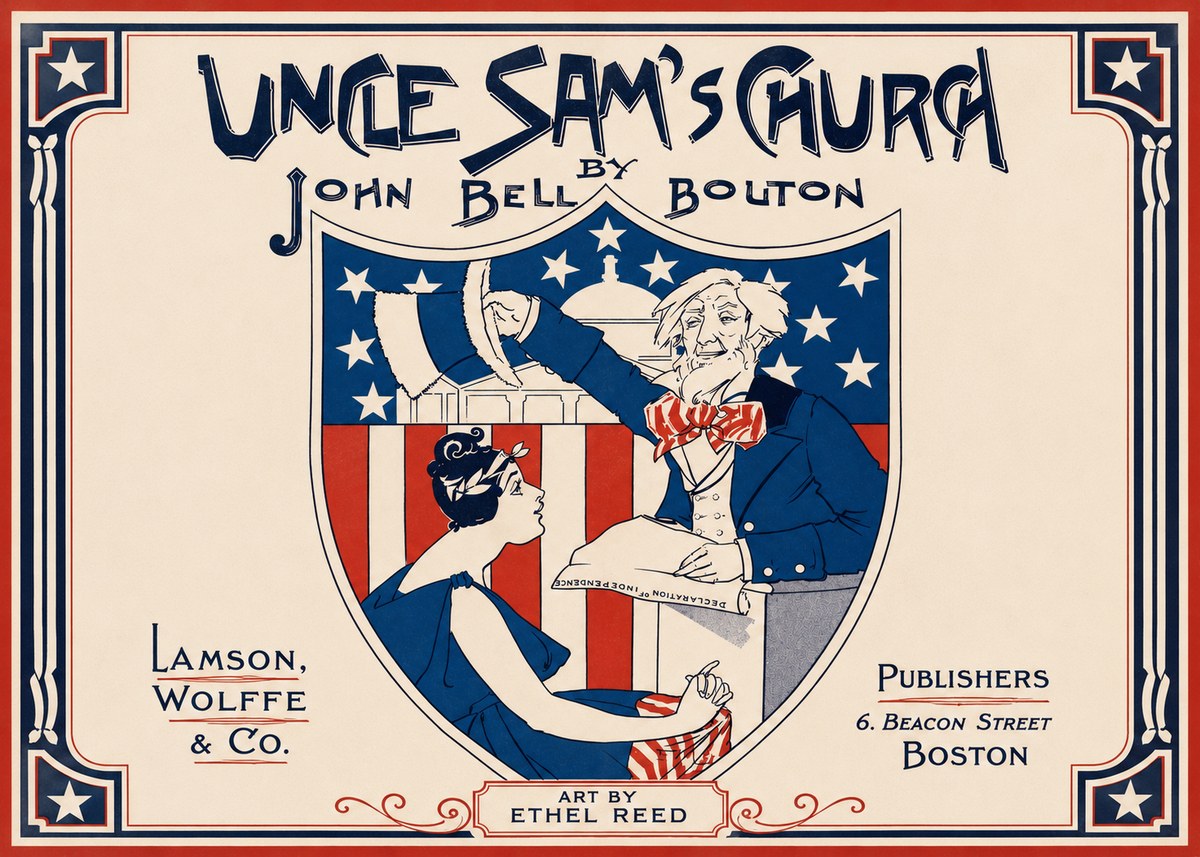 Ethel Reed Uncle Sam's Church No2 - Plakat