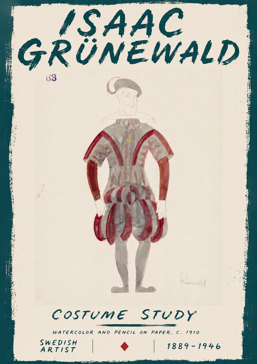 Isaac Grünewald Costume Study II No4 - Plakat