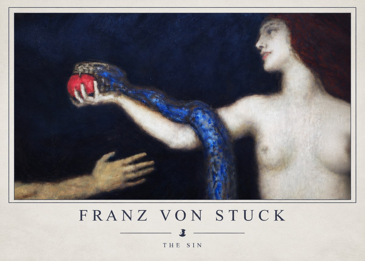 Franz von Stuck The Sin I No4 - Plakat
