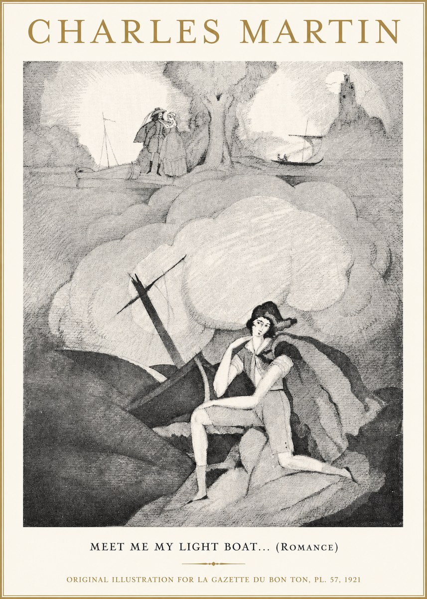 Charles Martin Meet Me My Light Boat... (Romance) No1 - Plakat